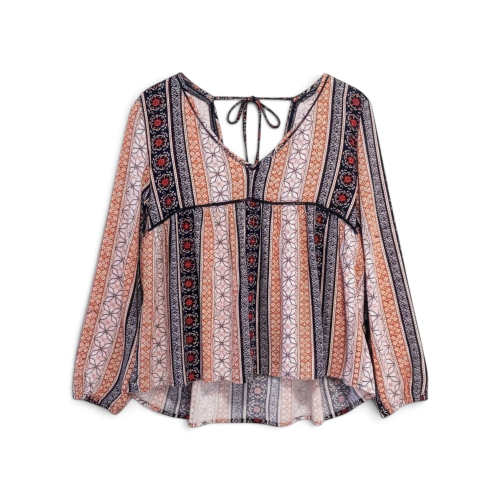 Abercrombie & Fitch Boho Peasant Blouse Women L Bohemian Hippie Indie Festival